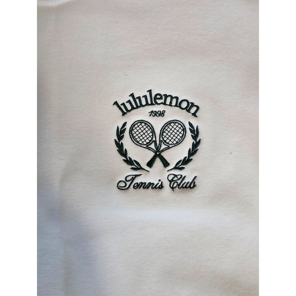 NWT Lululemon Heavyweight Fleece Pullover Tennis Club White Sweatshirt Size S - Picture 4 of 4